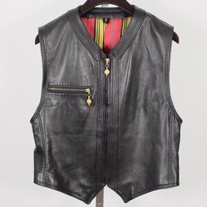 Vintage Gianni Versace 48 US 38 ISTANTE leather vest jacket